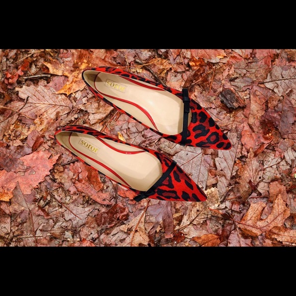 Jojo shoes animal print pointed toe flats - Picture 2 of 3